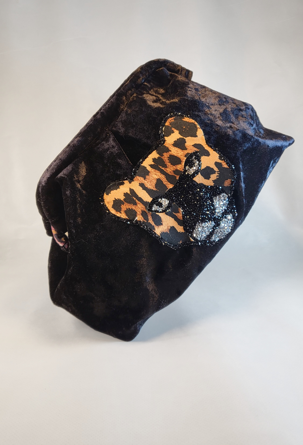 Noir Léopard Clutch